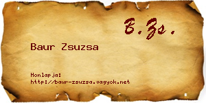 Baur Zsuzsa névjegykártya